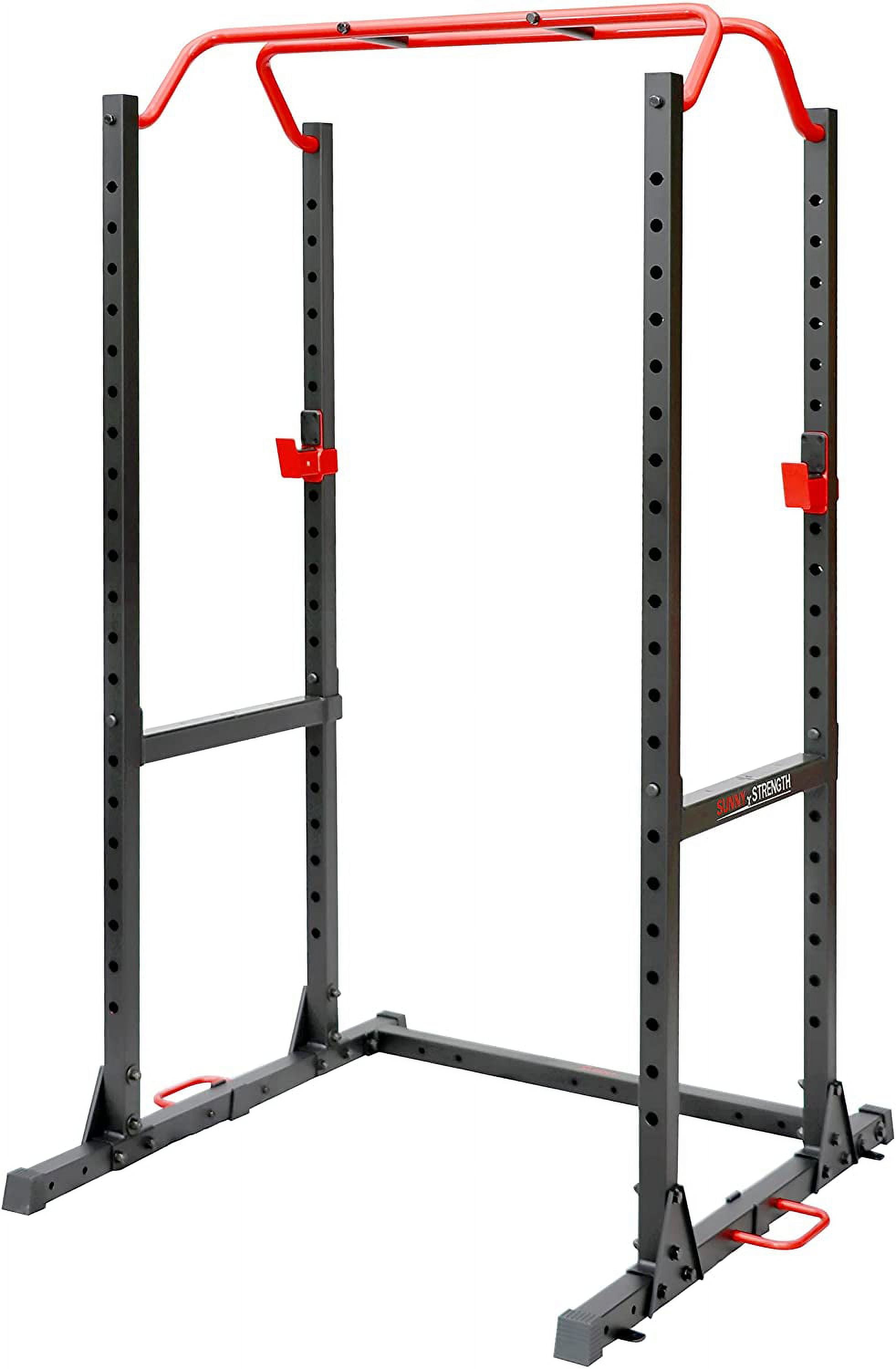 Sunny Health & Fitness 1000LB Capacity Multi-Function Adjustable Weight Cage Power Rack