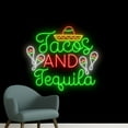 thumbnail image 3 of Handmadetneonsign Tacos And Tequila Neon Sign, Tequila Wall Art Decor, Mexico Party Pub Bar Beer Wall Decor, 3 of 5
