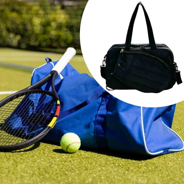 Bolsa de tenis, bolsa para raquetas de tenis, bolsa de gran capacidad para llevar de noche y de fin de semana, bolsa de bádminton Negro