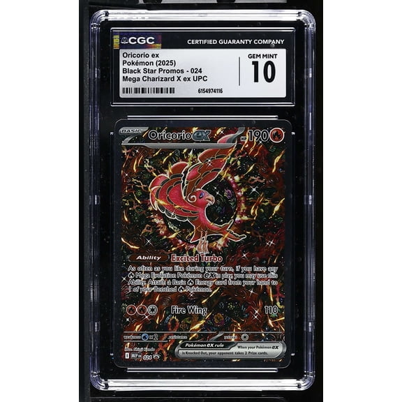 Graded CGC 10 2025 Pokemon Black Star Promos Oricorio ex Mega Charizard X ex UPC #024