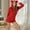 #0007-Red, variant on Ailaofu Women's Ultra Comfy Lounge Romper Onesie Pajamas Cute Ear Hood
