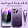 thumbnail image 5 of SaniMore Case for iPhone 14 Pro Max 6.7" 2022, All-inclusive Lens Flim Dustproof Anti-scratch Frosted PC Backplane Detachable Wrist Strip Gradient Slim Lightweight Shockproof Case, Purple, 5 of 7