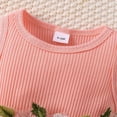 thumbnail image 4 of Hotiary Infant Baby Girl Flower Dresses and Cardigan Set Toddler Long Sleeve Tulle Dress Ruffle Cropped Bolero Shrug with Headband Outfits Deep Pink for 3 Months-3 Years, 4 of 8