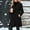 Black, variant on Women's Wool Blend Peacoat Double Breasted Notch Lapel Mid Length Coat with Pockets, Classic Long Sleeve Outerwear for Fall Winter Business Casual