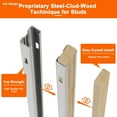 thumbnail image 7 of 48" x 80" (Double 24") Arch Top 2 Panel Pocket Doors with Soft Close, Molded Solid Core Door Panels & Pocket Doors Hardware & Frames, Bathroom Door, Bedroom Door, Pre-finished & Paintable, White, 7 of 7