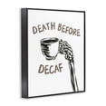 thumbnail image 3 of Stupell Industries Death Before Decaf Skeleton Black Framed Giclee Art design by JJ Design House LLC, 30 x 24, 3 of 8