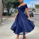 thumbnail image 2 of Vestido largo formal de color sólido con cuello en V y un hombro para fiesta suelta a la moda para mujer Pompotops ghjkhdj17943, 2 of 9