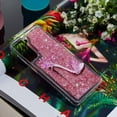 thumbnail image 7 of Case for Samsung S24+ Plus, Galaxy S24+ Plus Case Cute Pink Glitter Luxury Sparkle Liquid for Girls Women Quicksand Clear Soft TPU Protective Case for Samsung Galaxy S24+ Plus Pink High Heel, 7 of 7
