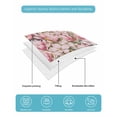 thumbnail image 4 of Full Size Quilt Bedding Set, Pink Orchid Reversible Summer Quilt 3 Pieces, Spring Floral Flowers Leaves Botanical Lightweight Bedspreads Coverlets with 2 Pillow Shams for All Seasons, 4 of 5