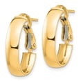 thumbnail image 2 of Auriga Fine Jewelry 14K Yellow Gold 5mm Oval Hoop Earrings for Women, 2 of 5