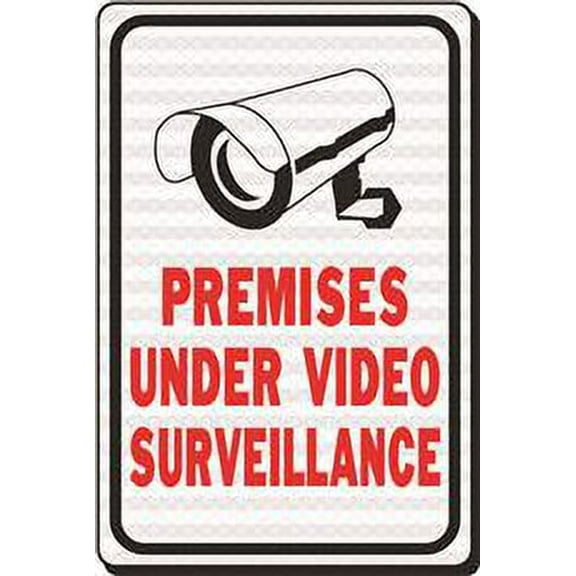 These Premises Protected By Video Surveillance Heavy-Duty Reflective Sign, 12 In. X 18 In.