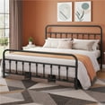 thumbnail image 7 of Topeakmart Metal Bed Frame with High Headboard and Footboard, Black, California King, 7 of 7