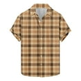 thumbnail image 1 of Jgppe Men's Button down Shirt Casual Plaid Collared Short Sleeve Shirts Plus Size Summer Tops Work, 1 of 5