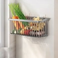 thumbnail image 4 of Hxoliqit,Stainless Steel Sponge Holder Wall Mounted Fruit And Vegetable Rack Wire Storage Baskets For Kitchen Counter Snack Stainless Stackable Stand,White, 4 of 9