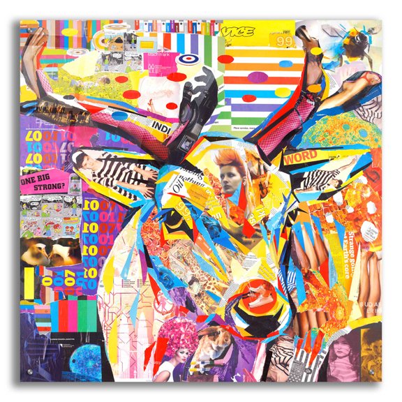 Epic Art 'Funky Deer' by Grey, Acrylic Glass Wall Art, 36"x36"