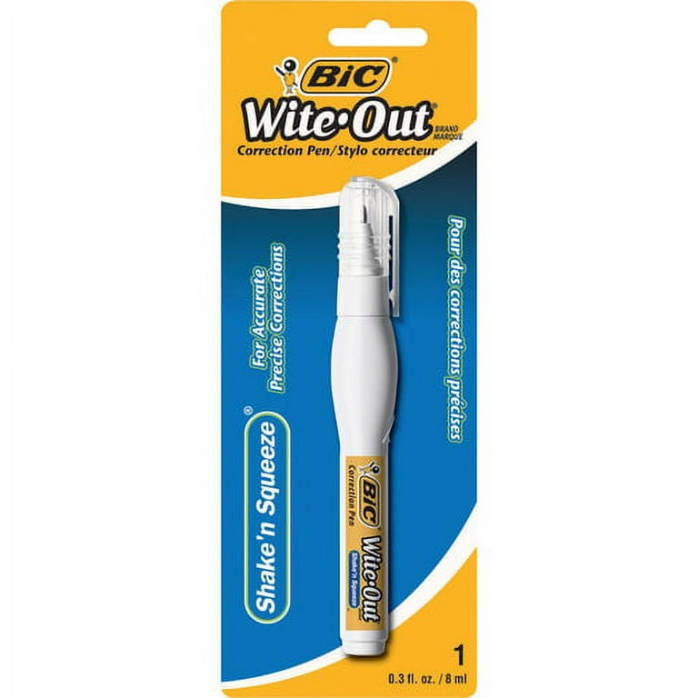 Wite-Out Shake 'n Squeeze Correction Pen, 8 mL, White Wite-Out Shake 'n Squeeze Correction Pen, 8 mL, White