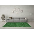 thumbnail image 3 of Ahgly Company Indoor Square Oriental Emerald Green Industrial Area Rugs, 7' Square, 3 of 4