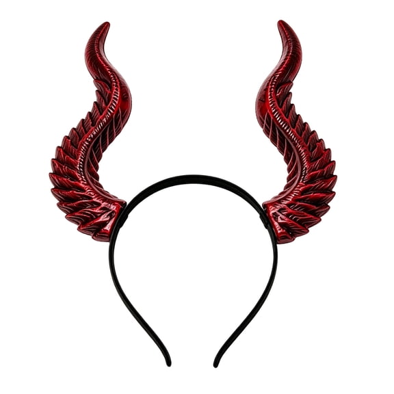 Halloween Headband Novelty Detachable Demon Horn Hairband Halloween Photo Prop