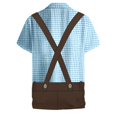 thumbnail image 4 of Men's Hawaiian Shirt Summer Stretch Lapel Button Down Solid Color Workout Tees Shirt Regular Fit Funny Hawaiian Shirts T Shirt Summer Shirts Men, 4 of 4