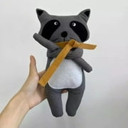 Baby Cartoon Animal Goose Rooster Giraffe Raccoon Lion Unicorn Plush Soothing Soft Stuffed Animal Doll Birthday Gift Girl 31cm-56cm Raccoon