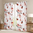 thumbnail image 2 of Erosebridal Kawaii Ladybug Blackout Curtains Set of 2 (52x84 Each) for Kids, Pink Floral Flower Window Curtains, 2 of 6