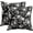 Black White, variant on Blue Floral Pillow Covers 18x18 Inch Set of 2 Blue and Cream Chinoiserie Flower Outdoor Decorative Throw Pillows Vintage Rustic Toile Pillowcases Cushion Covers for Couch Home Decor