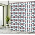 thumbnail image 5 of Ambesonne Teal Shower Curtain, Ottoman Style Floral Art, 69"Wx70"L, Red Teal, 5 of 5