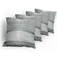 thumbnail image 5 of Ambesonne Damask Throw Pillow Cover 4 Pack, Baroque Damask Curves, 18", Grey Pale Grey, 5 of 7