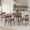 3: Chair: Light gray & Table:Walnut, variant on Harper & Bright Designs Minimalist Wood Dining Set for 4, 5 Pieces Rectangular Small Space Table Set with 4 Upholstered Chairs for Kitchen, Beige,White Oak