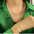 thumbnail image 2 of Women's Fashion Jewelry Set – Cubic Zirconia Necklace and Bracelet, Simple and Stylish Set, 2 of 6