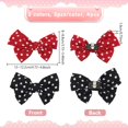 thumbnail image 2 of 4pcs Bow Shoe Clips 2 Colors Dots Shoes Buckles Bowknot Shoe Buckle Clip Detachable Shoe Charms Black Shoe Buckle Decorative for Woman Heels Flats Pumps Party Accessorie 4.7 Inch Wide, 2 of 6