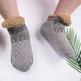 thumbnail image 3 of Fuzzy Warm Slipper Socks for Men Women Winter Thermal Floor Socks,Cozy Fleece Soft Lined Non-slip Knitted Adult Carpet Sox, 3 of 4