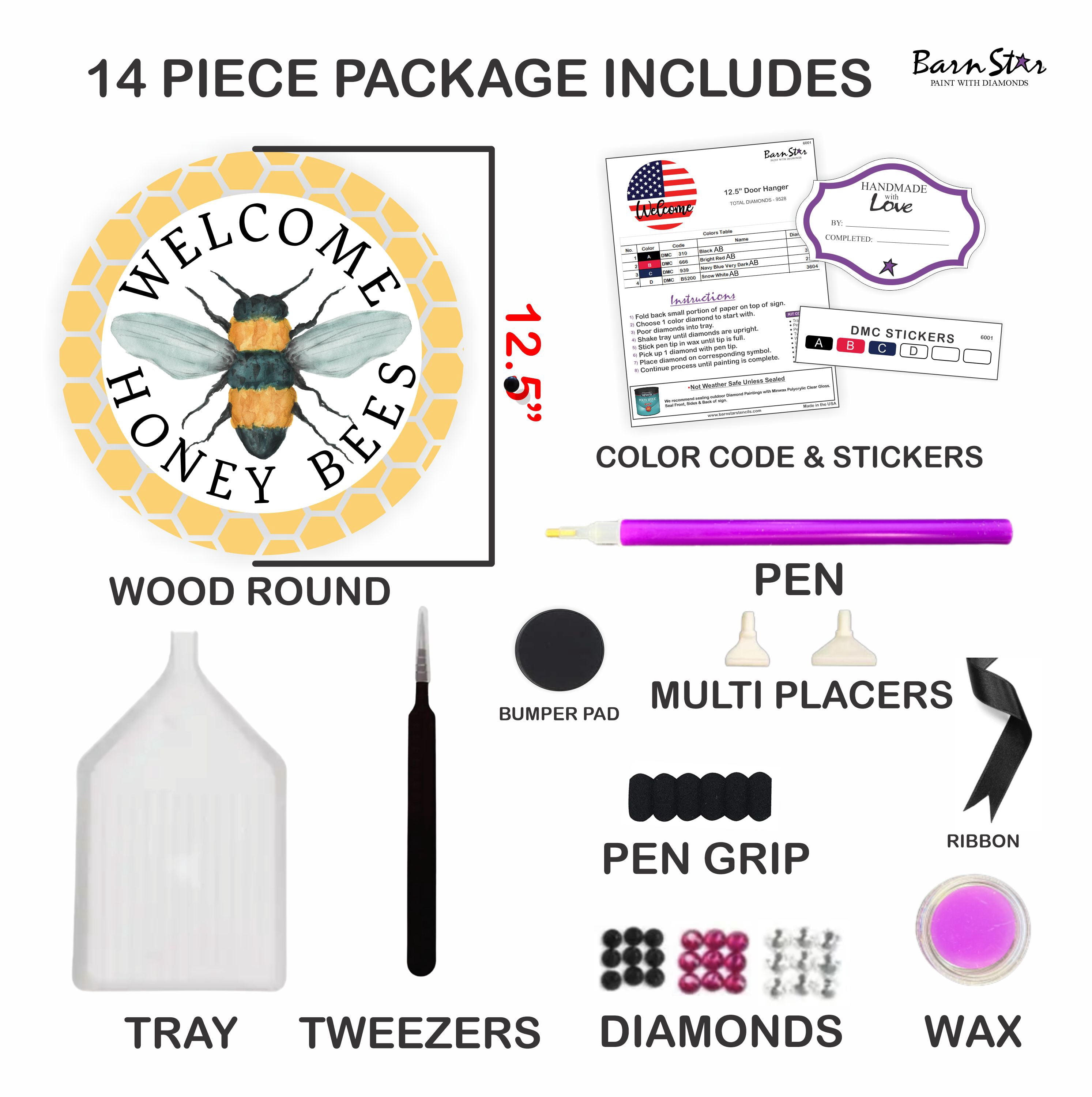 Honey Bee Welcome Diamond Painting Kit