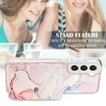 thumbnail image 4 of Slim Wallet Design for Samsung Galaxy S23 Case with Card Holder, Marble Pattern Back Flip Case PU Leather Kickstand Card Slots Magnetic Clasp Shockproof Anti-fall for S23, Marble #2, 4 of 5