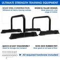thumbnail image 3 of Yes4All Solid Steel Parallette Bars with Non-Slip Rubber Feet, 1.25" Handle, 3 of 5
