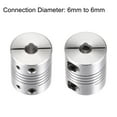 thumbnail image 4 of Uxcell 2PCS Motor Shaft 6mm to 6mm Helical Beam Coupler Coupling 20mm Dia 25mm Length, 4 of 6