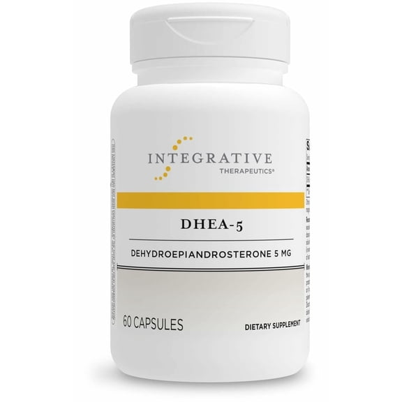 Integrative Therapeutics DHEA-5 - Daily Health Supplement for Healthy Aging* - Endocrine Supplement* - Vegan, Dairy-Free & Gluten-Free - 60 Capsules (60 Servings)