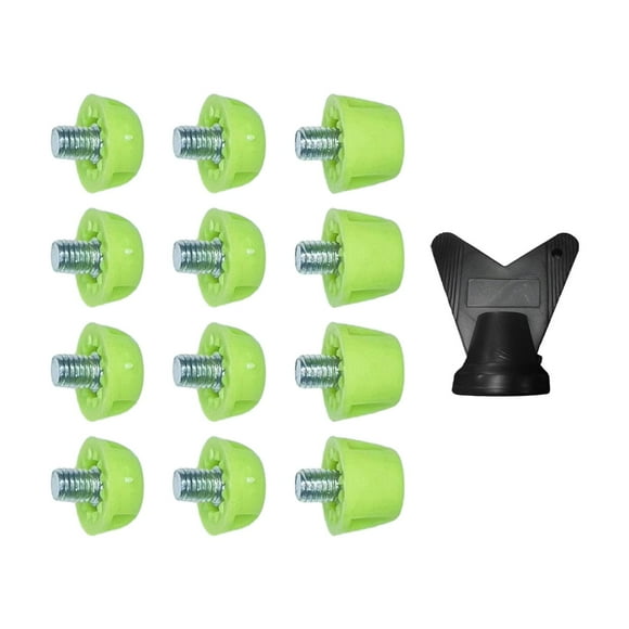 12 Uds. Clavos para botas de fútbol, zapatos de pista de nailon, para competición de entrenamiento verde