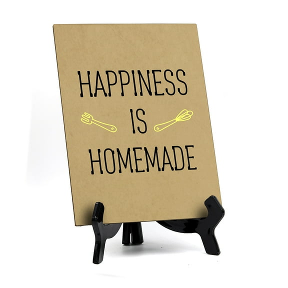 Signs ByLITA Happiness Is Homemade, Table Sign, 6" x 8" (Tan)