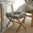 thumbnail image 1 of Foldable X Leg Soft Cushioned Foot Stool Multifunctional Foot Rest with Soft Cushion, 1 of 7