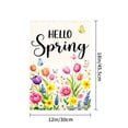 thumbnail image 4 of Jbralid Hello Spring Linen Garden Flag With Colorful Flowers And Butterflies For Spring Summer Home Outdoor Garden Yard Door Decor 12x18 inch, 4 of 5