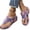 08# Red, variant on Women's American Flag Flip Flops, Patriotic Thong Sandals with Wedge Sole, Comfortable Platform Walking Shoes for 4th of July Beach Casual Wear,Red,36