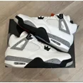 thumbnail image 1 of Ni - ke Size 6.5Y - BRAND NEW Jordan 4 Retro White Cement (2025) (GS) IB4171-100, 1 of 5