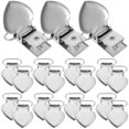 thumbnail image 2 of 30 pinzas metálicas para ropa, con forma de corazón, para sujetar sábanas., 2 of 6