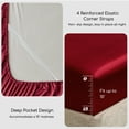 thumbnail image 3 of MR&HM Satin Sheet Set Queen 4 Pcs, Silky Elegant Luxurious Queen Size Bed Sheets, with Flat Sheet, Deep Pocket Fitted Sheet for Mattress and Matching Satin Pillow Cases (Queen Size, Burgundy), 3 of 7