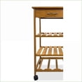 thumbnail image 4 of Kitchen Serving Cart with 3-Tier Shelves & Drawer | Bamboo | Natural | Contemporary, 4 of 6