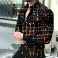 thumbnail image 2 of FNNMNNR Men‘s Casual Button Down Lapel Shirt Men‘s Printed Cardigan Shirts, 2 of 6