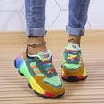 thumbnail image 2 of Women'S Fall Platform Sneakers Chunky Dad Shoes | Colorful Thick Sole Casual Shoes, Large Size, Breathable, EVA Upper & Sole, Rubber Sole, Lace-up Closure, 2 of 5