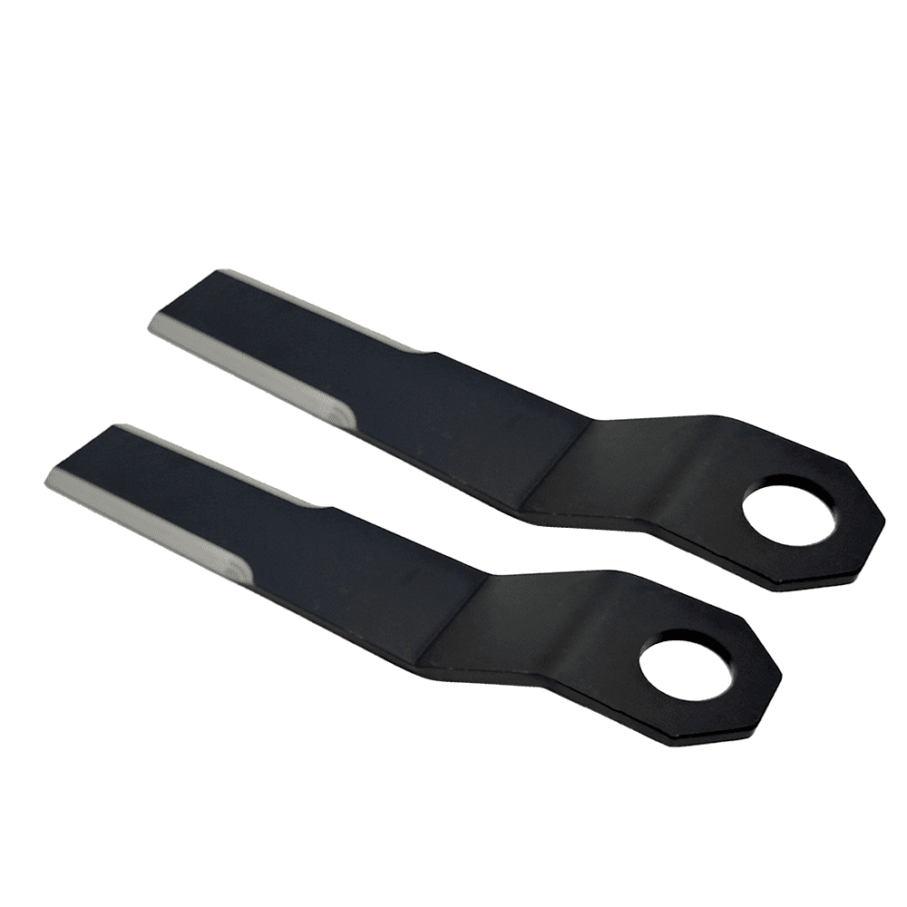 2X Heavy Duty AR400 Steel Brush Cutter Blades for Skid Steer Loader, Compatible with Wolverine Models, Replacement Blades Set