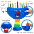 thumbnail image 3 of Aviv Judaica Plush Hanukkah Menorah - Musical Menorah Plays 2 Classic Hanukkah Melodies Includes Removable Candles & Candle Bag, 3 of 7